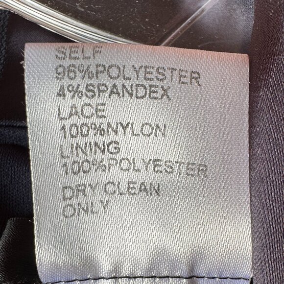 EUC Tadashi Shoji Navy Blue Cap Sleeve Lacey Cocktail Dress in Women's 16 - Picture 12 of 12